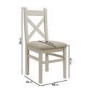 Set of 2 Dove Grey Wooden Dining Chairs - Adeline