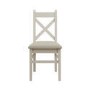 Set of 2 Dove Grey Wooden Dining Chairs - Adeline
