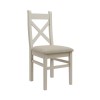 Set of 2 Dove Grey Wooden Dining Chairs - Adeline