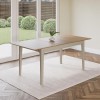 Large Dove Grey Extendable Dining Table with Solid Oak Top - Seats 4-6 - Adeline