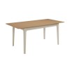Large Dove Grey Extendable Dining Table with Solid Oak Top - Seats 4-6 - Adeline
