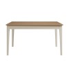 Large Dove Grey Extendable Dining Table with Solid Oak Top - Seats 4-6 - Adeline