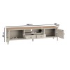 Wide Dove Grey &amp; Solid Oak TV Stand with Storage - TV&#39;s up to 77&quot; - Adeline