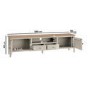 Large Dove Grey & Solid Oak TV Stand with Storage - TV's up to 77" - Adeline