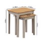 Grey and Oak Nest of 2 Side Tables - Adeline