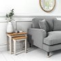 Grey and Oak Nest of 2 Side Tables - Adeline