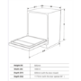 Amica Freestanding Slimline Dishwasher - White