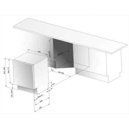 Whirlpool ADG211 45cm wide Slimline 10 Place Fully Integrated Dishwasher