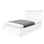 White Wooden Double Ottoman Bed - Anderson