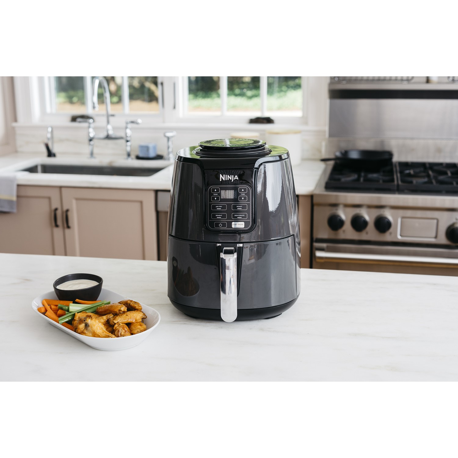 Restored Ninja AF100 4Quart Air Fryer (Black) (Refurbished)