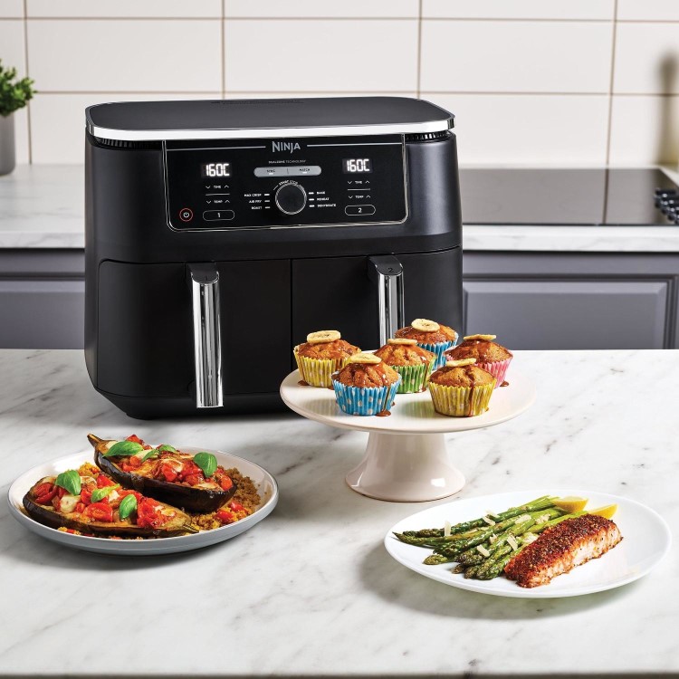 Refurbished Ninja AF400UK Foodi Max XL Dual Zone 9.5L Air Fryer