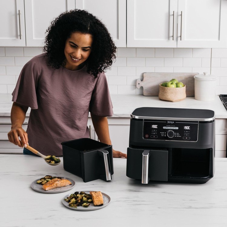 Refurbished Ninja AF400UK Foodi Max XL Dual Zone 9.5L Air Fryer