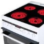 Refurbished Amica AFC5550WH 50cm Double Oven Electric Cooker with Ceramic Hob White