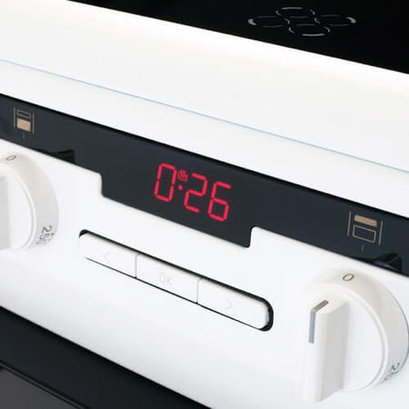 Refurbished Amica AFC5550WH 50cm Double Oven Electric Cooker with Ceramic Hob White