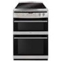 Refurbished Amica AFC6550SS 60cm Double Oven Electric Cooker with Ceramic Hob Stainless Steel