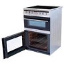Refurbished Amica AFC6550SS 60cm Double Oven Electric Cooker with Ceramic Hob Stainless Steel