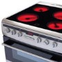 Refurbished Amica AFC6550SS 60cm Double Oven Electric Cooker with Ceramic Hob Stainless Steel