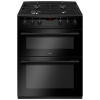 Amica 60cm Double Oven Gas Cooker with Catalytic Liners - Black