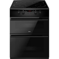 Refurbished Amica AFN6550MB 60cm Double Oven Electric Cooker with Induction Hob Black
