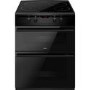 Refurbished Amica AFN6550MB 60cm Double Oven Electric Cooker with Induction Hob Black