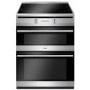 Refurbished Amica AFN6550SS 60cm Electric Double Oven Cooker With Induction Hob And Programmable Timer Stainless Steel