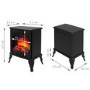 AmberGlo Large Black Electric Log Burning Stove Fire with 2 Heat Settings