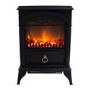 AmberGlo Electric Wood Burning Stove Fire - Black