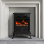 AmberGlo Electric Wood Burning Stove Fire - Black
