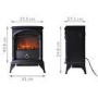 AmberGlo Electric Wood Burning Stove Fire - Black