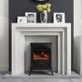 AmberGlo Electric Wood Burning Stove Fire - Black