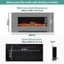 Grey 42inch Inset Electric Media Wall Fireplace - AmberGlo