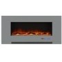 Grey 42inch Inset Electric Media Wall Fireplace - AmberGlo