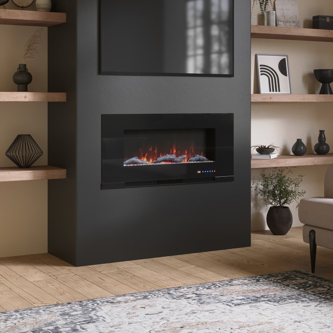 Decorative radiator mat Fireplace fire 