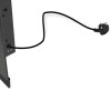 Black Inset Media Wall Electric Fireplace with Log and Crystal Fuel Bed 42 inch - Amberglo
