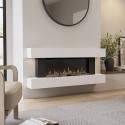 AGL010W White 52inch WiFi Enabled Wall Mounted Electric Fireplace - AmberGlo