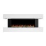 White 52inch WiFi Enabled Wall Mounted Electric Fireplace - AmberGlo
