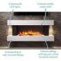 White 52inch Wall Mounted Electric Fireplace - AmberGlo