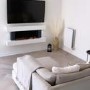 White 52inch Wall Mounted Electric Fireplace - AmberGlo