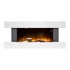 White Wall Mounted Electric Fireplace Suite with LED Lights 52 inch- Amberglo
