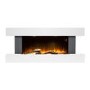 White 52inch Wall Mounted Electric Fireplace - AmberGlo