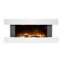 White 52inch Wall Mounted Electric Fireplace - AmberGlo
