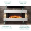 White Wall Mounted Electric Fireplace Suite with LED Lights 52 inch- Amberglo