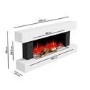 White 52inch Wall Mounted Electric Fireplace - AmberGlo