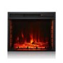 AmberGlo Electric Fireplace Suite with Inset Fire & White Surround - Lassen Range