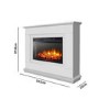AmberGlo Electric Fireplace Suite with Inset Fire & White Surround - Lassen Range