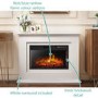 AmberGlo Electric Fireplace Suite with Inset Fire & White Surround - Lassen Range
