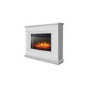 AmberGlo Electric Fireplace Suite with Inset Fire & White Surround - Lassen Range