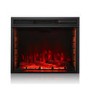 AmberGlo Electric Fireplace Suite with Inset Fire & White Surround - Lassen Range