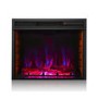 AmberGlo Electric Fireplace Suite with Inset Fire & White Surround - Lassen Range