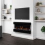 Black Wall Mounted Electric Fireplace with Open Front 42 Inch -  AmberGlo